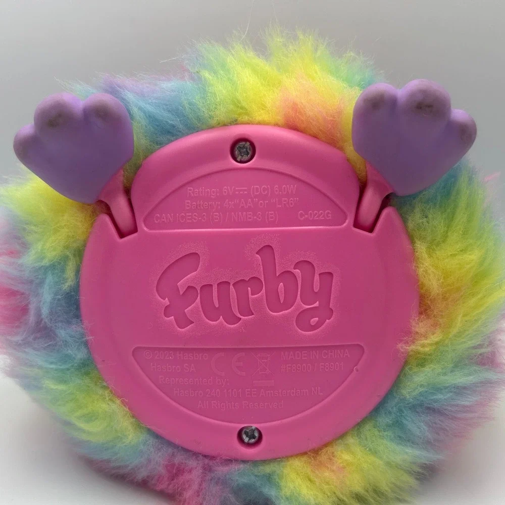 Hasbro Furby 2023 Interactive Rainbow Tie Dye Plush Lights Tested Works Robot